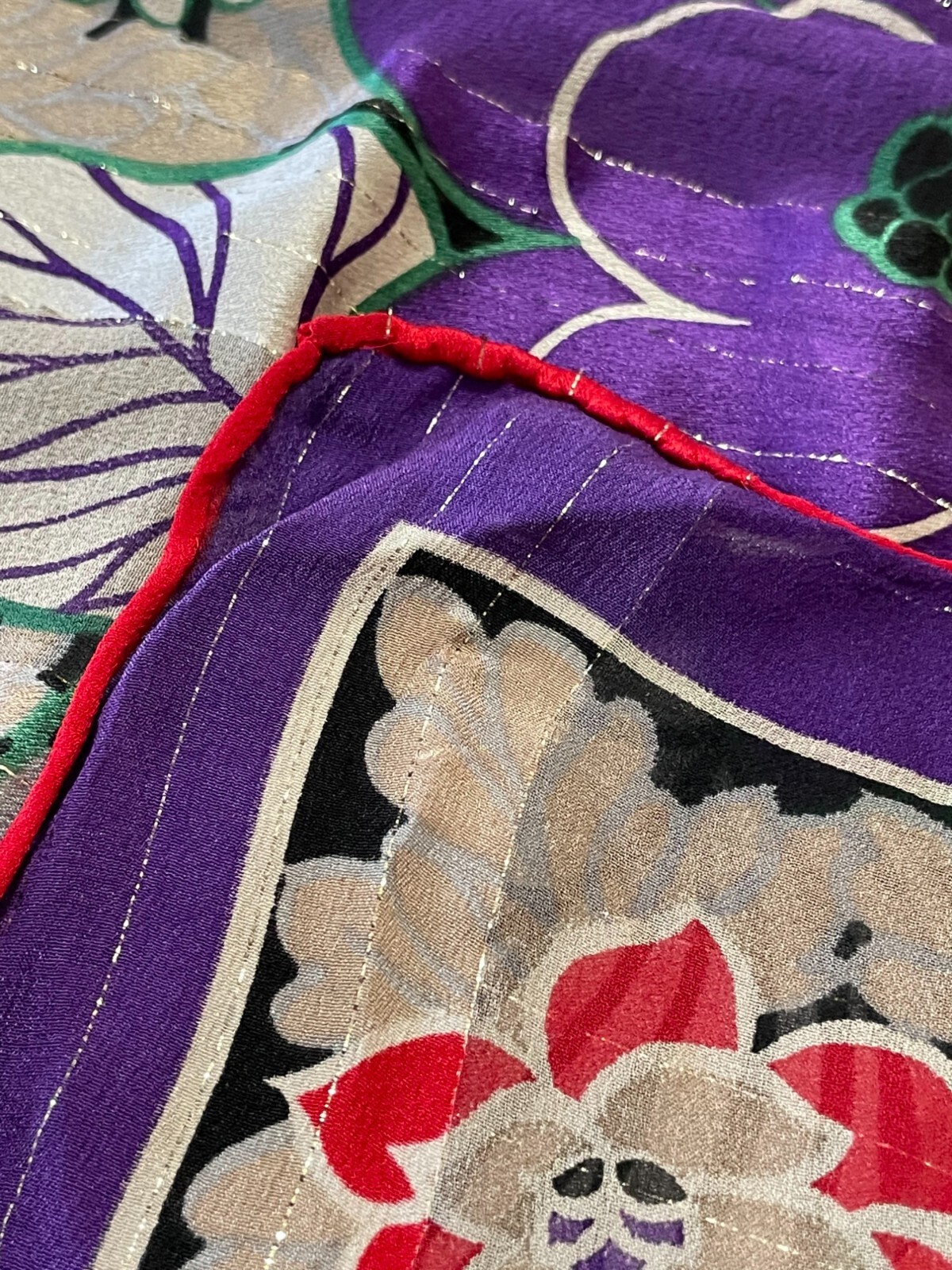 Vintage Codello Womens Rectangular Scarf Purple R… - image 10