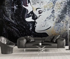 3D Kiss Painting G452 Wallpaper Wall Murals Removable Self-adhesive Honey