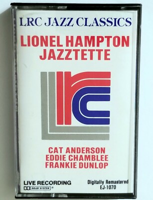 LIONEL HAMPTON JAZZTETTE TAPE CASSETTE 1987 LIVE JAZZ LRC RECORDS FRANKIE DUNLOP