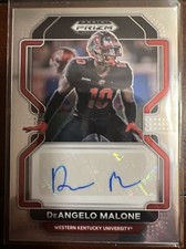 DeAngelo Malone 2023 Panini Prizm Draft Picks Autographs #RA-DMA (2022)