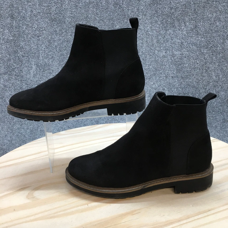 Esprit Chelsea Boots Womens 7.5M Black Selma Pull On Casual Faux Suede E1SEL02 - Image 2 of 4