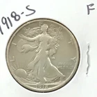 1918-S Walking Liberty Silver Half Dollar   E9149