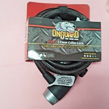 NEW Onguard 12mm High Security 6ft  Coil Cable Lock #5527 One Mean Lock