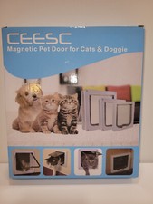 Ceesc Magnetic Pet Door for Cats  Dogs X Large White New In Open Box