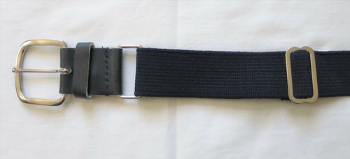 Navy Adjustable Stretch Youth Baseball Belt Metal Hardware Size 18 - 30" - Picture 4 of 8