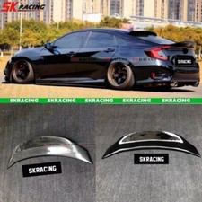 Blackcarbon Fiber Highkick Big Duckbill Rear Spoiler Wing For 16-21 Honda Civic