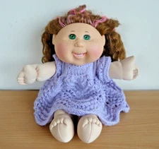 Cabbage Patch Doll Auburn Hair With Pink Streaks Green Eyes 2013 Jakks