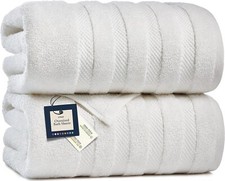 Extra Large Super Jumbo Bath Sheet 100% White Soft Cotton Huge Size 600 GSM