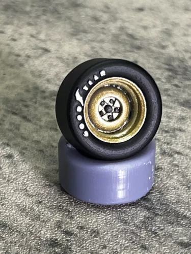 1/24 Resin 3d Printed NASCAR Style Wheel Set For Scale Modeling