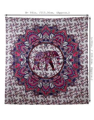 Indian Mandala Wall Hanging Tapestry Bed Sheet Cover Purple & Pink ...
