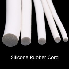 Silicone Rubber Cord O Ring Cord Seal Foamed Sponge White Dia 1mm - 7mm