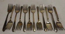 Vintage 12 x WM Rogers Mfg Co Original Rogers Forks Flatware Silverplate