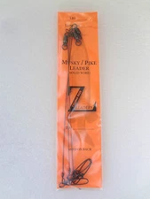 3 - MUSKY / PIKE SOLID WIRE LEADERS (BEARING SWIVEL) MUSKIE LURE JERKBAIT LEADER