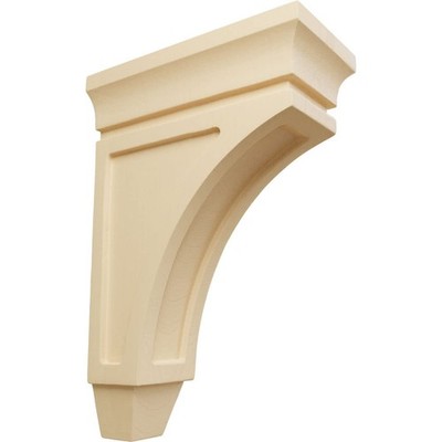 CORW03X06X08LUMA Mini Lucan Wood Corbel Maple 23/4 W x 51/2 D x 8 H Inch
