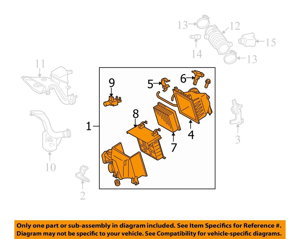 Filtro de aire compatible con 10-15 LEXUS RX350 843840 Foto 3 de 4