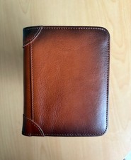 Genuine Leather Mens Wallet RFID Blocking Trifold - Credit Card ID Cash Holders