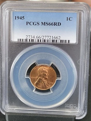 1945 Lincoln Wheat Cent MS66 RD PCGS
