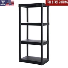 Plastic Storage Shelves 48x21x14 200lb Capacity Home Garage Camping Hunting New