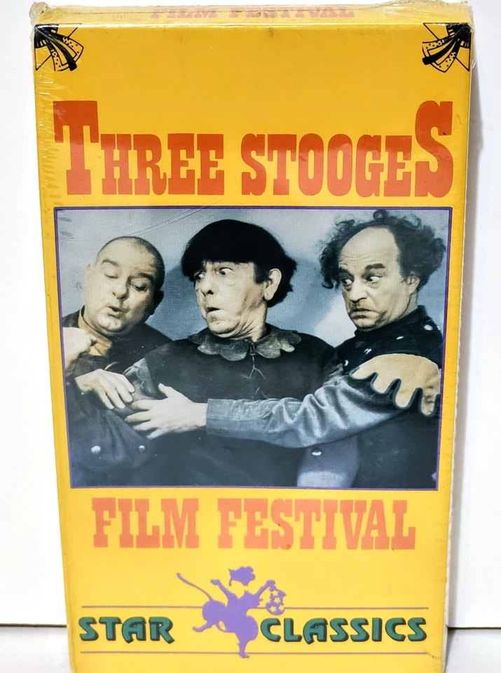 The Three Stooges - Film Festival VHS - 3 Classic Shorts - Vintage 1985 - New - Image 2 of 4