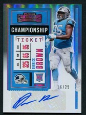 Derrick Brown -- Variation /25 -- Championship Ticket Auto -- 2020 Contenders