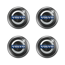 Volvo domed Stickers 4 pcs Decals Resin Rim Badge Wheel Center Caps 15mm- 100mm