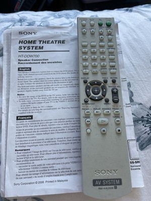 RM-AAU006 Replace Remote Fit for Sony Home Theater System STR-K700 HT-SS1000