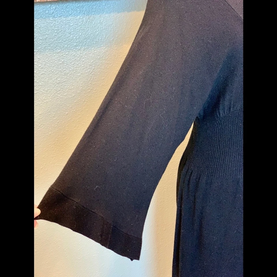 Vestido Suéter Derek Heart Tejido Negro - Escote Profundo - Talla Grande Foto 2 de 4