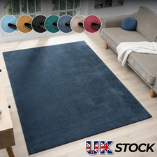 Comfy Area Rugs  Washable Plain Hall Runners Rug For Living Room Low Pile Carpet