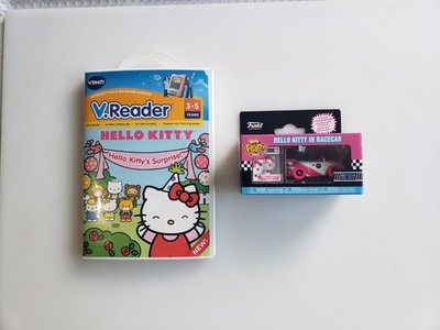 Hello Kitty VTech V.Reader Cartridge + Bitty Pop Racecar Figure 