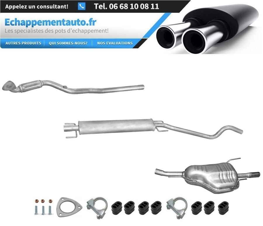 Échappement Opel Astra G 1.6 Kombi silencieux arrière de remplacement 5852134