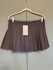 Nwt Zara grey pleated mini skort size S