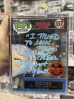 Robert Englund Signed VICTOR CREEL Funko Pop STRANGER THINGS NETFLIX 1/2000 BAS