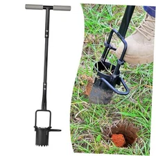 Sod Plugger, Bulb Planter with Long Handle and Serrated Base Garden Tool, Bulb 