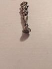 3.5" Antique Ornate Sterling Silver Wax Seal Stamp Monogrammed. — photo 2