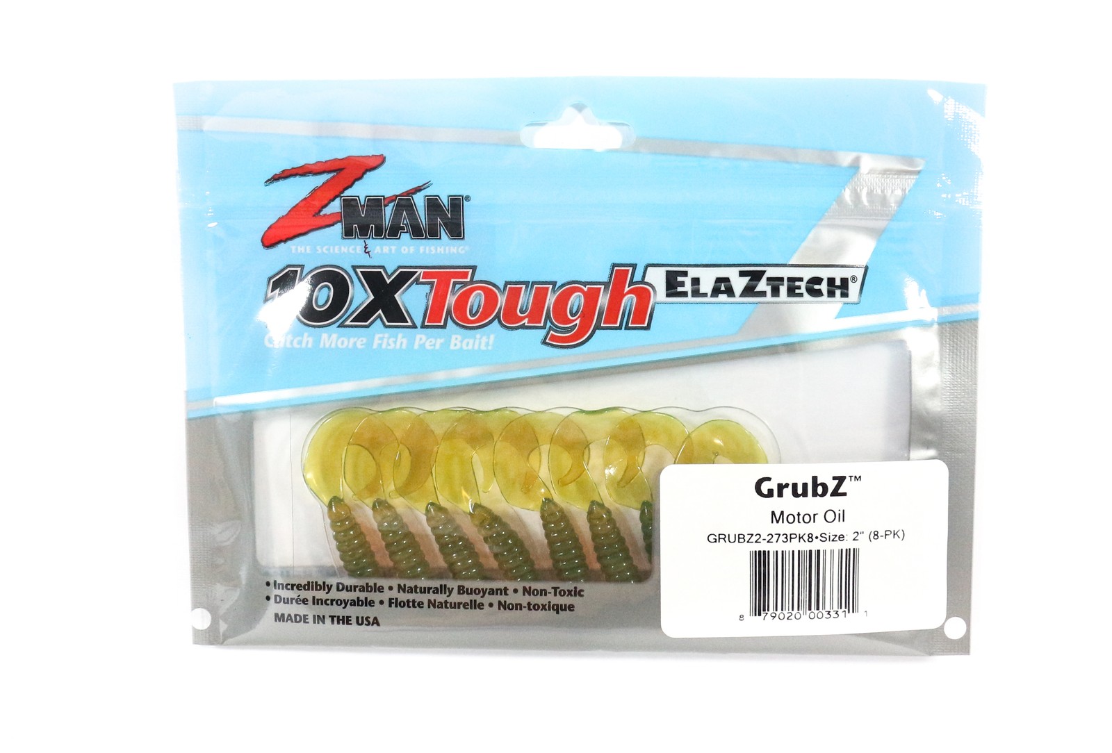 Zman Soft Lure GrubZ 2 Inch 8/Pack Motor Oil (3311)