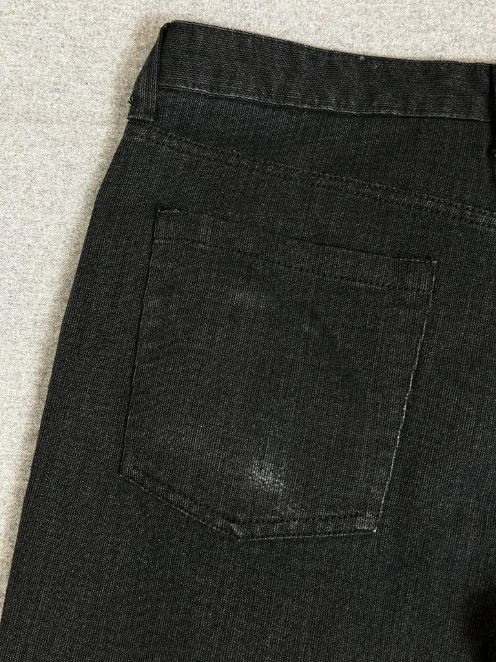 Pantalones de mezclilla Kenneth Cole New York para hombre 32x30 negros 5 bolsillos cremallera pierna recta Foto 3 de 4