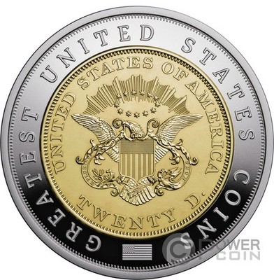 1849 LIBERTY HEAD DOUBLE EAGLE US Coins 2 Oz Silber Münze 5$ Niue 2026