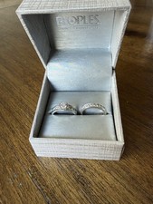 Peoples 1.25 CTW Canadian Diamond Bridal Set 14K White Gold Size 5