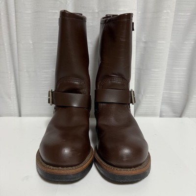 中古 RED WING 2269 ENGINEER BOOTS NEW Vtg RED WING 2269 Steel Toe BROWN Motorcycle ENGINEER Biker
