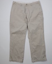 Vintage Ralph Lauren Mens 38x30 Relaxed Fit Wide Leg Chino Pants Beige Cotton