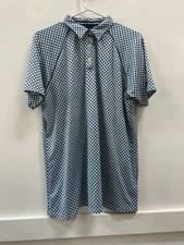 Chik-Fil-A Together Polo oobe Large Checkered Blue White Front Of House