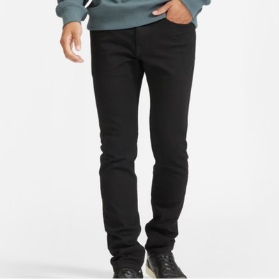 Everlane Uniform Performance Skinny Fit Denim Jeans - Black Size 31x32