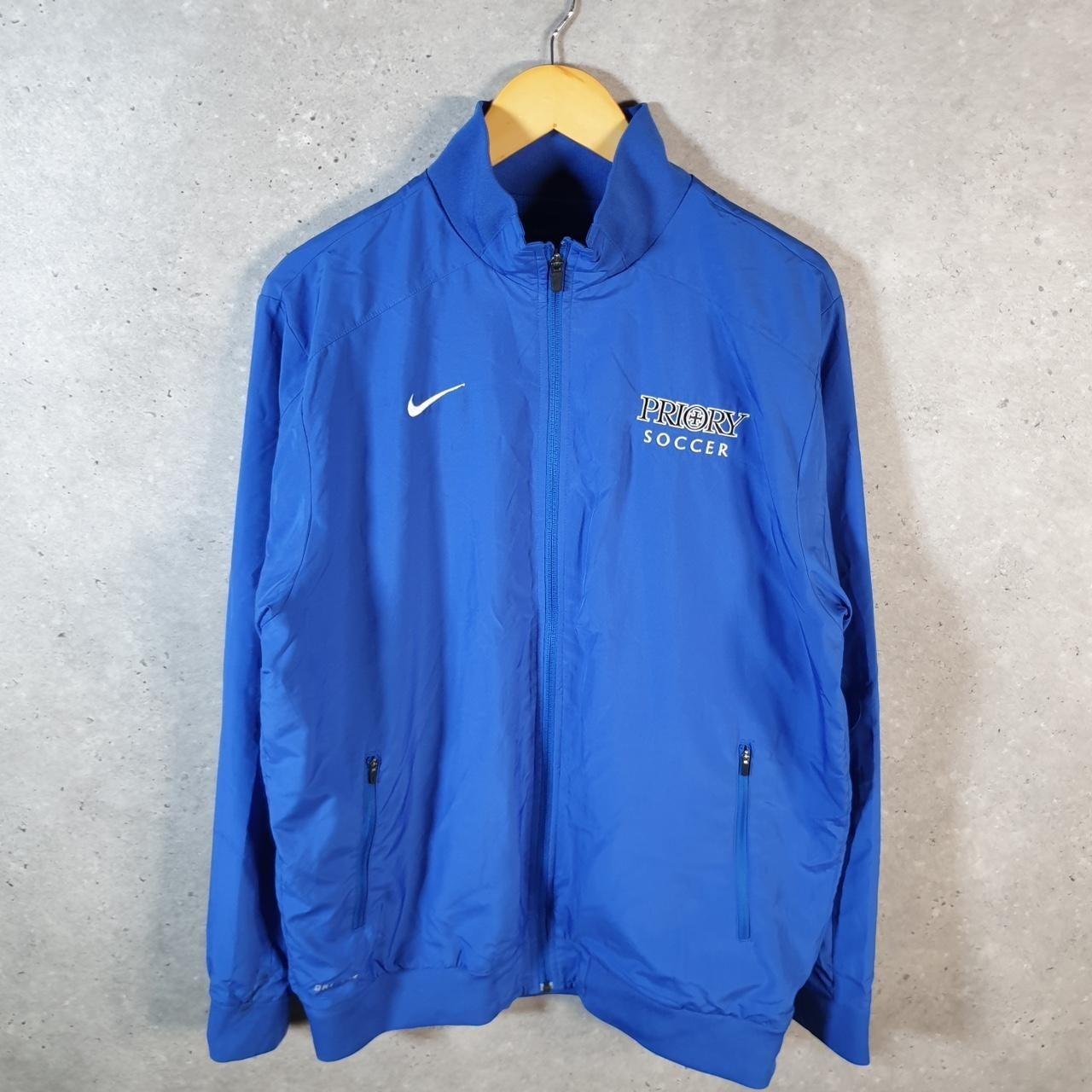 SACAI X NIKE Giacca a vento vintage Nike Dri Fit track jacket uomo grande blu USA swoosh full zip