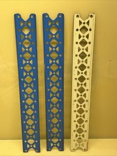 Gilbert Gabriel Erector Set EX 12" Blue/Yellow Steel Channel Girder Lot of 3