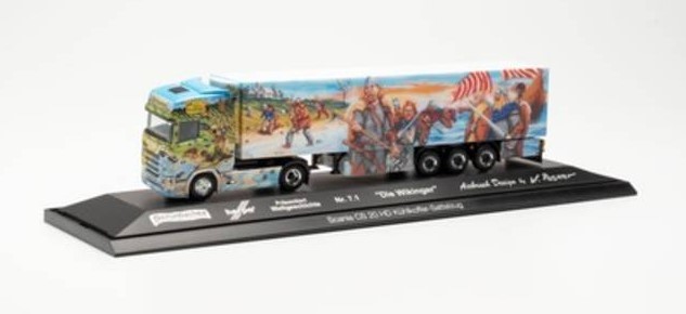 Camion HERPA SCANIA CS 20 D Les Vikings 1/87 : vitrine de collection haute précision