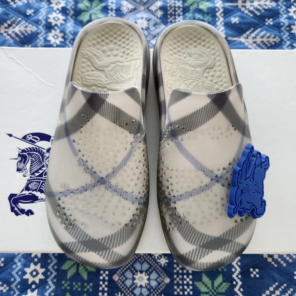 Autêntica Burberry Nova Sandália Slide Stingray Check 36 Unissex Luxo Praia - Imagem 2 de 4