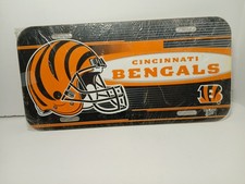 NFL Team License Plate Cincinnati Bengals, Orange/Black NEW