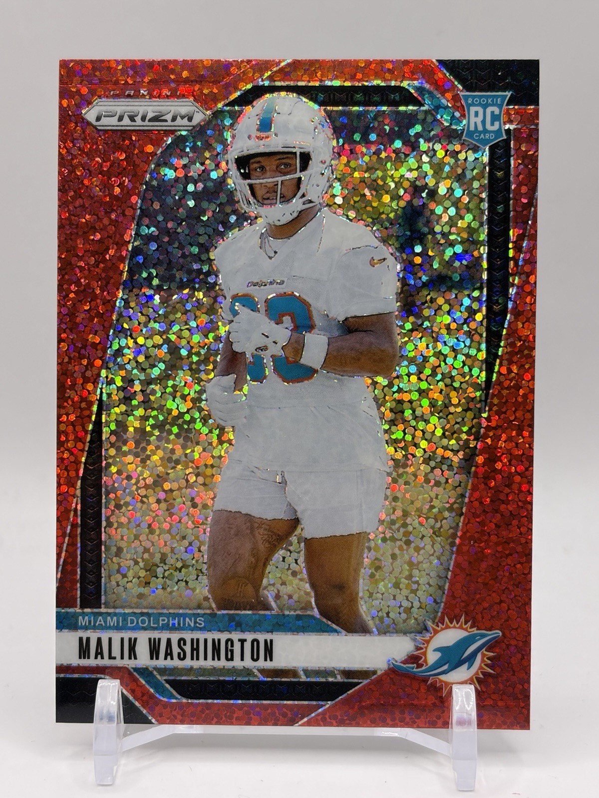 2024 Panini Prizm - Rookies Malik Washington #371 Red Sparkle Prizm (RC)