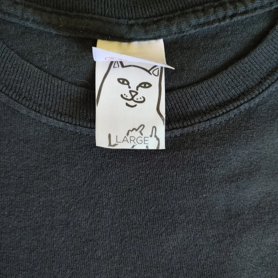 Ripndip Bob Ross Tee Shirt T Size LARGE Long Sleeve Dark Blue - Image 3 of 3