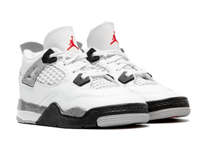Nike Air Jordan 4 Retro White Cement IB4388-100 Preschool Size New
